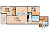 Armojour A棟 2LDKの間取り