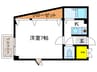 ソルフェージュ桂 1Kの間取り