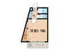 ソルフェージュ桂 1Kの間取り