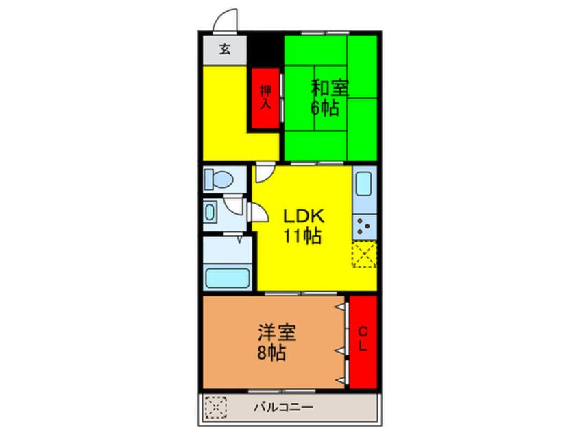 間取図 ネオコ－ポ寺澤　2号館