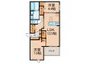 Armojour B棟 2LDKの間取り