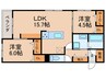 Armojour B棟 2LDKの間取り