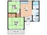 錦マンション 2Kの間取り