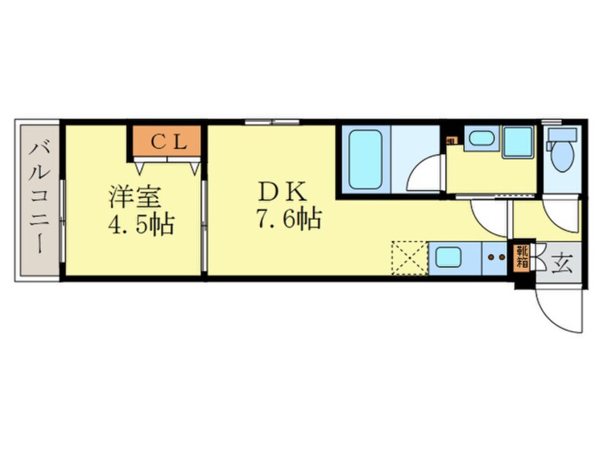 間取図 べラジオ智恵光院（204）