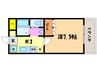 オ－クステ－ジ 1Kの間取り