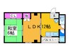 マンション丸保 1LDKの間取り