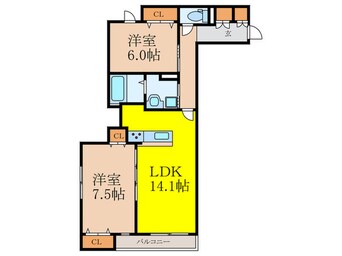 間取図 レジデンス竹橋