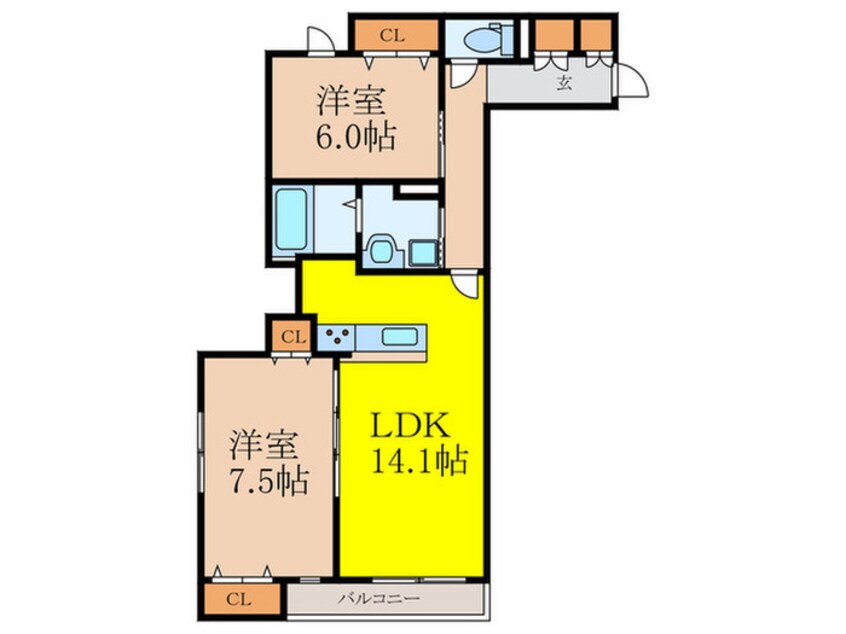 間取図 レジデンス竹橋