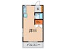 ト－ヤマンション 1Rの間取り