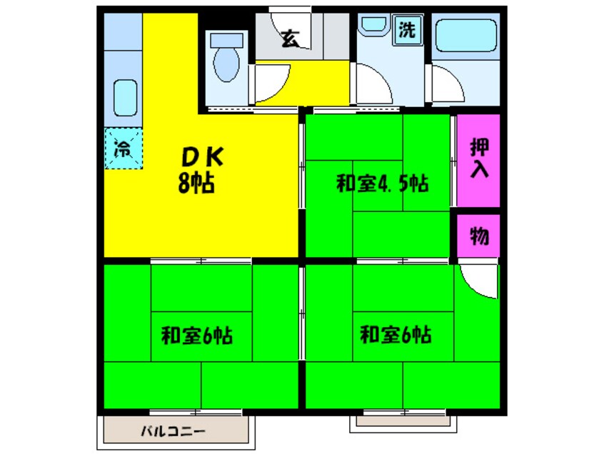 間取図 ハイツ山本Ｃ棟