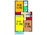 ヴェルドミール出口 2DKの間取り