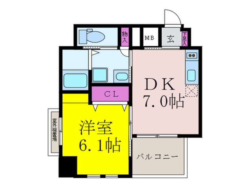 間取図 ＳＯＡＲ　ＥＳＡＫＡ　ＥＡＳＴ