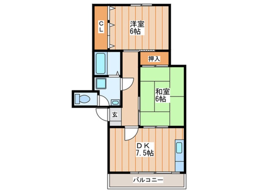 間取図 ミロクハイツ寝屋川