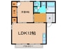 シャレオ上大市南棟 1LDKの間取り