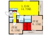 クレ・ドゥ・ボヌール エム 2LDKの間取り