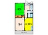 ドミール中山 2DKの間取り