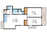 グラシオン西陣 2LDKの間取り