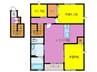 ベルリード阪南桜ヶ丘 2LDK+Sの間取り