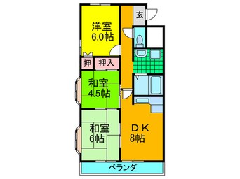 間取図 グランデ東香里