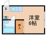 サンクシャンブル 1Rの間取り