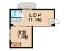 ラビアンヌレポー 1LDKの間取り