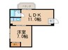 ラビアンヌレポー 1LDKの間取り
