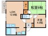 サンパティークＡ棟 2LDKの間取り