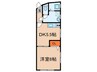 ラム－ル長田 1DKの間取り