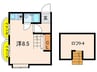 ジャルダン宝塚参番館 1Rの間取り