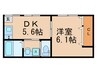 来迎堂町テラスハウス 1DKの間取り