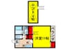 春日丘ヒルズ 1Kの間取り