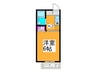 CITY　HILL 1Kの間取り