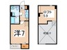 オー・ルージュ加美 1Kの間取り