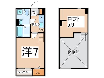 間取図 オー・ルージュ加美