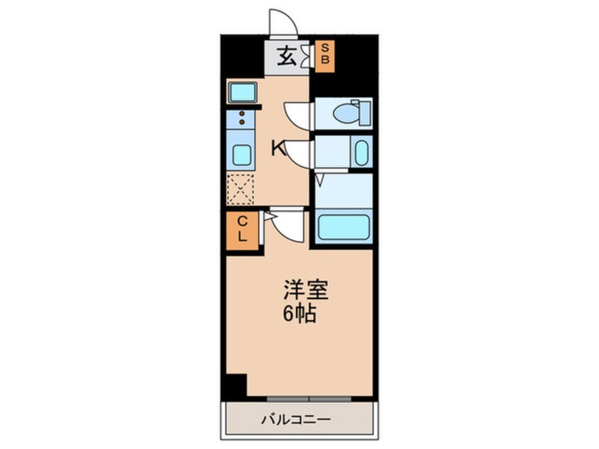 間取図 ﾚｼﾞｭｰﾙｱｯｼｭ神戸ﾊｰﾊﾞｰﾗﾝﾄﾞ(724)