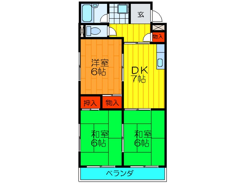 間取図 ロ－ズハイツ