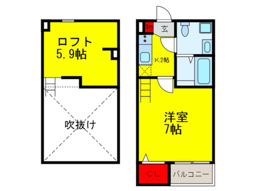 間取図 Wistaria加美南