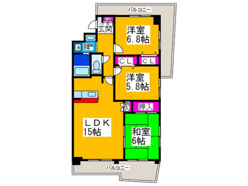 間取図 ア－バネックス三国ヶ丘