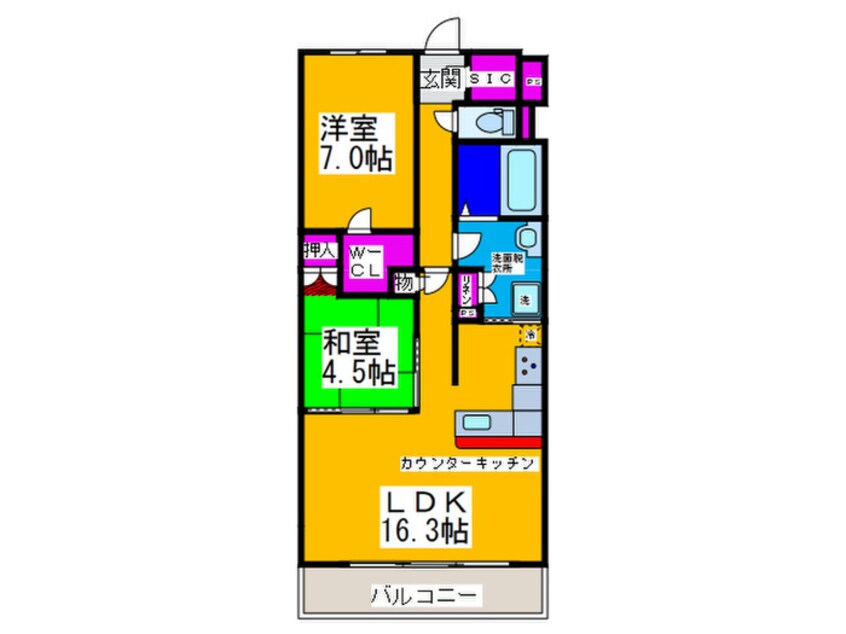 間取図 なかもずＡＬＬＺﾃﾞｨｱｺｰﾄ（216）