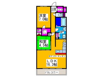 間取図 なかもずＡＬＬＺﾃﾞｨｱｺｰﾄ（216）