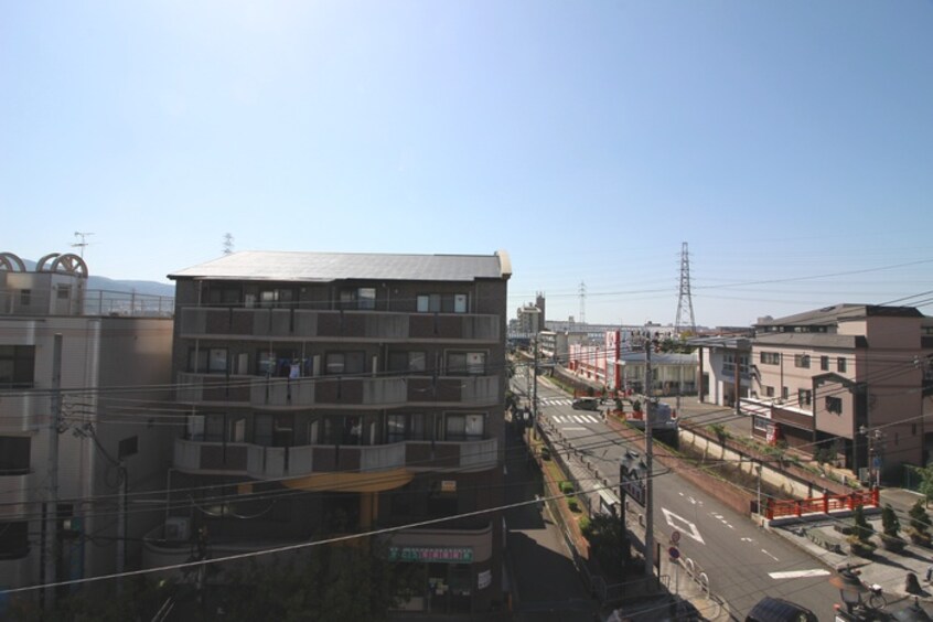 室内からの展望 野崎駅前ビル