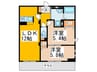 ハイム　ユカリナグリーン　長瀬 2LDKの間取り