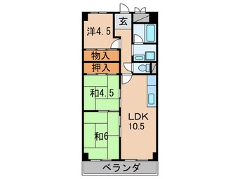 間取図 ロワ－ル甲子園
