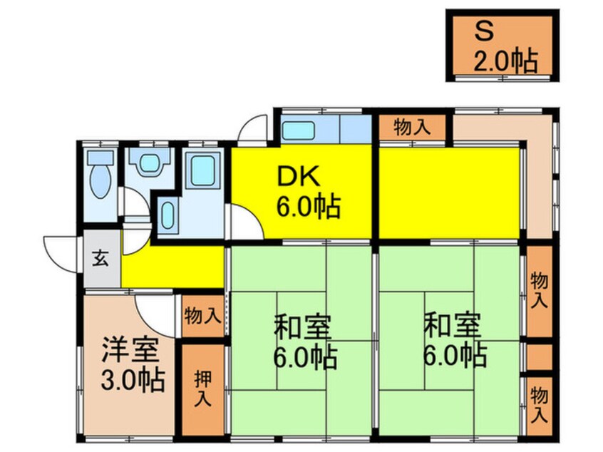 間取図 清荒神（篠木）貸家