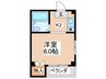 シ－ズ弁天 1Kの間取り