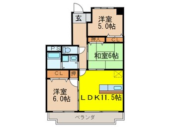 間取図 ヴェルドミ－ル桃山台