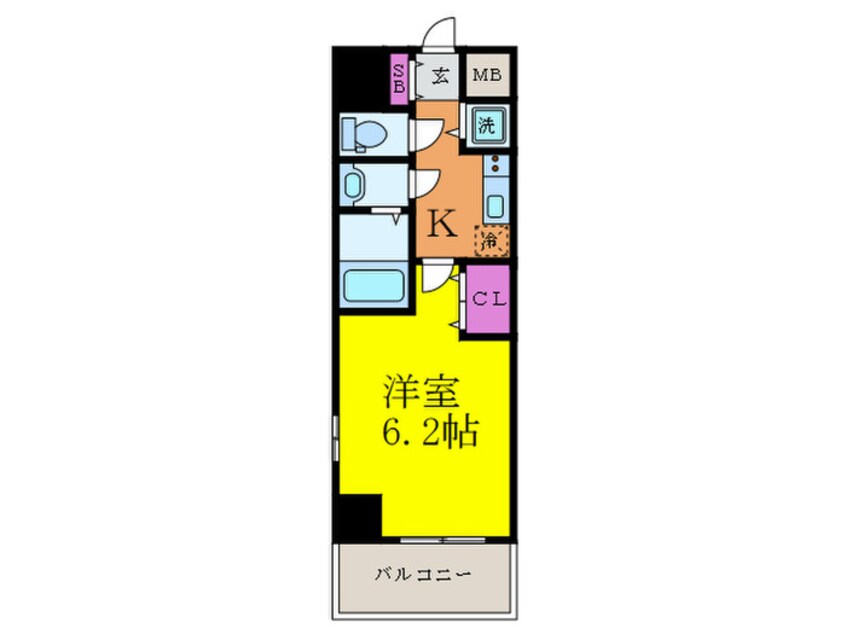 間取図 エスリード江坂グランツ(1001)