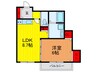 レユシール金田Ⅰ 1LDKの間取り