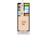 エントピア嵯峨 1Kの間取り