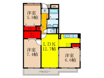 間取図 ブル－ム茨木